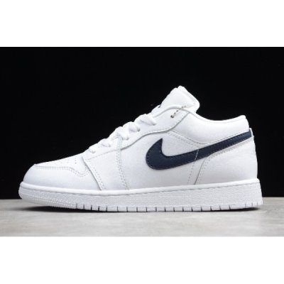 Nike Air Jordan 1 Low Beyaz / Obsidian Basketbol Ayakkabısı Türkiye - 9HV3UDX3